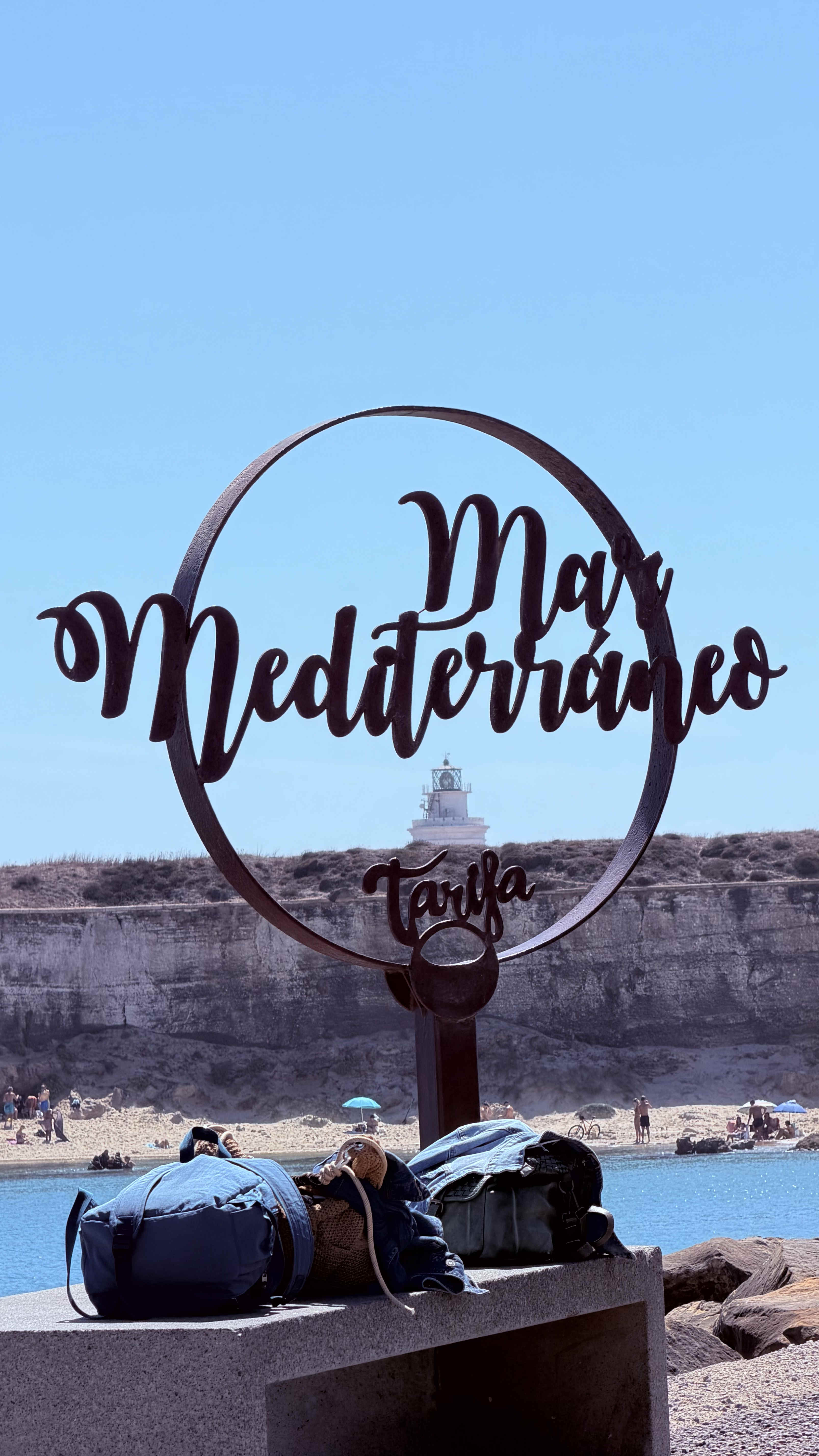 Tarifa Sign with Lighthouse